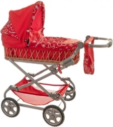 Carrozzina profonda in vimini per bambole Monika 90 × 40 × 70 cm