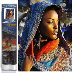 Pittura a diamante Ragazza pensierosa 30x40cm