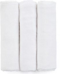 Mussola di bambù PETITE&MARS Moussy Total White 68 × 68 cm (3 pz)