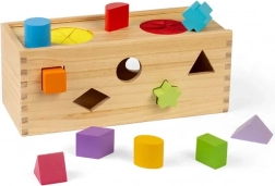 Bigjigs Toys Scatola enigmatica in legno per l'inserimento e la classificazione delle forme