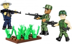 Set di costruzione – minifigure Vietnam: tre soldati con accessori