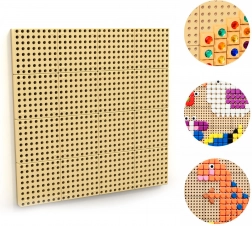 Masterkidz pannello educativo STEM da parete con pannello di montaggio 80 × 80 cm