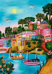 Puzzle TREFL Premium Plus L'arte del colore: Syros, Grecia, 1000 pezzi