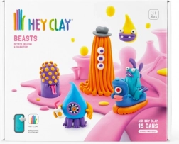 pasta modellabile HEY CLAY Beasts – set da 15 vasetti
