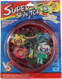 Trottole a lancio con arena e 4 trottole