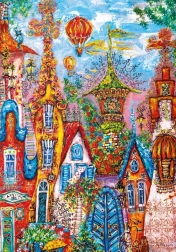 Puzzle Heye - Villaggio Incantevole: Porta Azzurra 500 pezzi