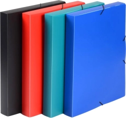 scatola archivio in plastica con elastico A4 Classic blu