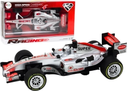 Auto sportivo da corsa con trazione 1:9, argento, luci e suoni