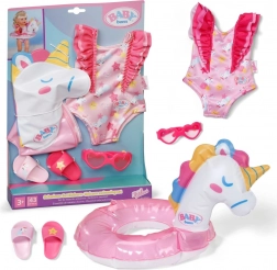 Baby born set da nuoto unicorno per bambola 43 cm