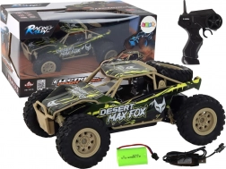 Auto fuoristrada telecomandato R/C 1:24 marrone e verde
