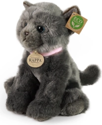 Rappa gatta di peluche grigia 25 cm eco‑friendly
