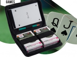 Set di 2 mazzi in astuccio con taccuino e matita