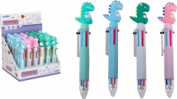 Penna multicolore con decorazione Dinosauro