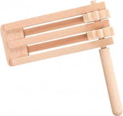 Raganella doppia in legno Goki