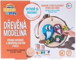 Pasta modellabile in legno per bambini – uccellini
