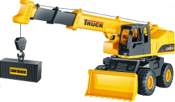 Gru a retrocarica con effetti sonori e container 31 cm