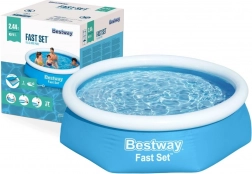 piscina gonfiabile con bordo superiore 244 × 61 cm BESTWAY Fast Set