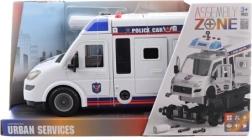 Auto della polizia avvitabile a batterie con effetti e volano