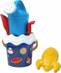 Androni set da sabbia Spazio con annaffiatoio – piccolo, 6 pezzi