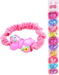 Elastici per capelli con motivo farfalle, confezione da 10 pezzi
