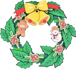 Woodcraft puzzle 3D in legno ghirlanda di Natale