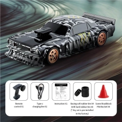 Macchinina RC da drift 1:43 verde con accessori