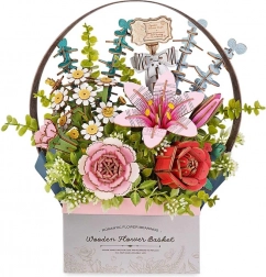 RoboTime 3D puzzle di legno Cestino di Fiori