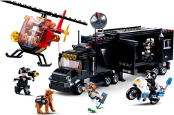 SLUBAN Polizia SWAT base mobile con elicottero e moto