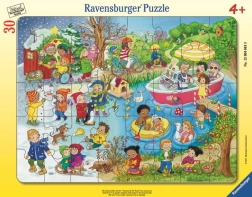 Puzzle Ravensburger Le quattro stagioni vicino all'acqua 30 pezzi