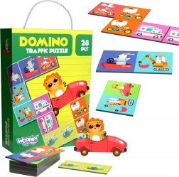 Gioco Educativo Animali nel Trasporto Puzzle Domino Montessori
