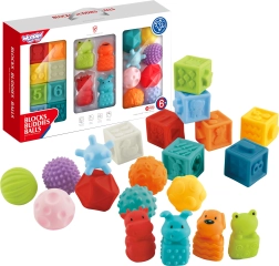 Woopie Baby cubi sensoriali con fischietto – imparare a contare, 20 pezzi