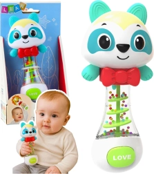 Sonaglino per neonati orsetto con palline colorate 17 cm