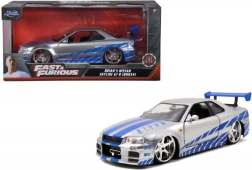 Modello in metallo auto 2002 Nissan Skyline GT‑R R34 1:24 Fast & Furious