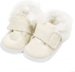 Scarpine invernali in camoscio per bebè New Baby, beige, 3–6 mesi