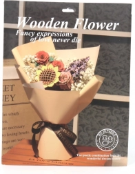 Fiore in legno 3D componibile