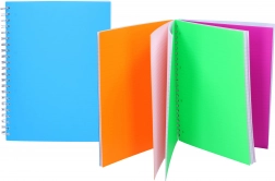 Quaderno a spirale A4 a righe, 100 fogli, 4 in 1