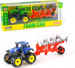 Trattore con aratro a volano 25 cm