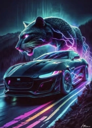 Pittura diamantata pantera magica 30 × 40 cm