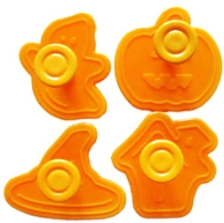 Toro stampini in plastica con timbro Halloween 4 pz