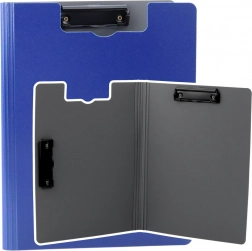 Sottopad per scrivere A4 blu con due clip