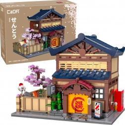 Set di costruzione CaDA bagno giapponese Sento con luci LED, 1249 pezzi