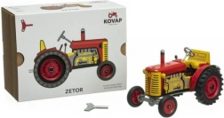 Trattore Zetor rosso con dischi in plastica a carica a chiavetta 1:25