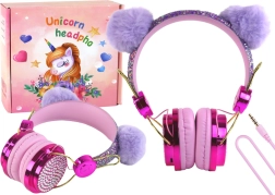 Cuffie per bambini rosa con microfono regolabile