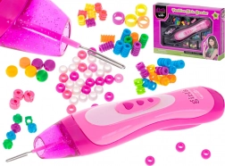 Set di intrecciatura rosa per perline