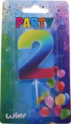 Candela party numero 2 arcobaleno