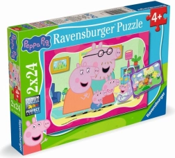 Puzzle Peppa Pig 2×24 pezzi Ravensburger