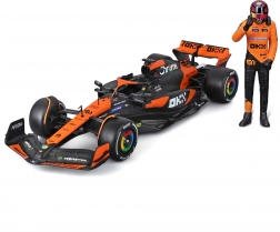 bburago 1:24 formula 1 mclaren mcl38 2024 con figurina del pilota