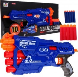 Blaster per bambini a 6 canne BLAZE STORM con 10 dardi in gommapiuma, manuale