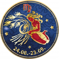 Curiosi puzzle rotondo Zodiaco: Vergine, 33 pezzi