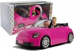 Auto per bambole Coupé con suoni e luci 43 cm rosa